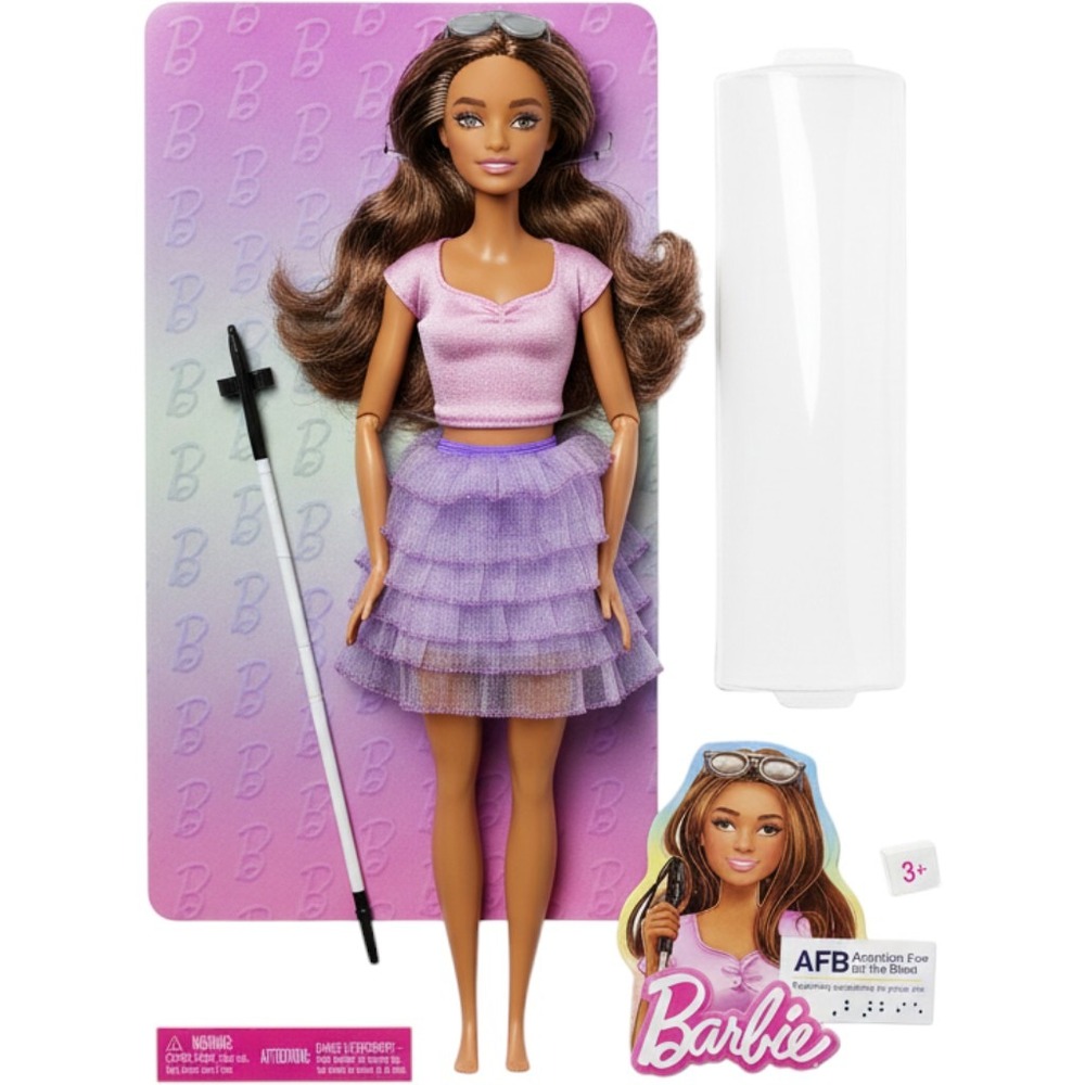 MATTEL‎ Barbie Fashionista Doll Blind AFB # 228 + Brailled Note Available NEW!